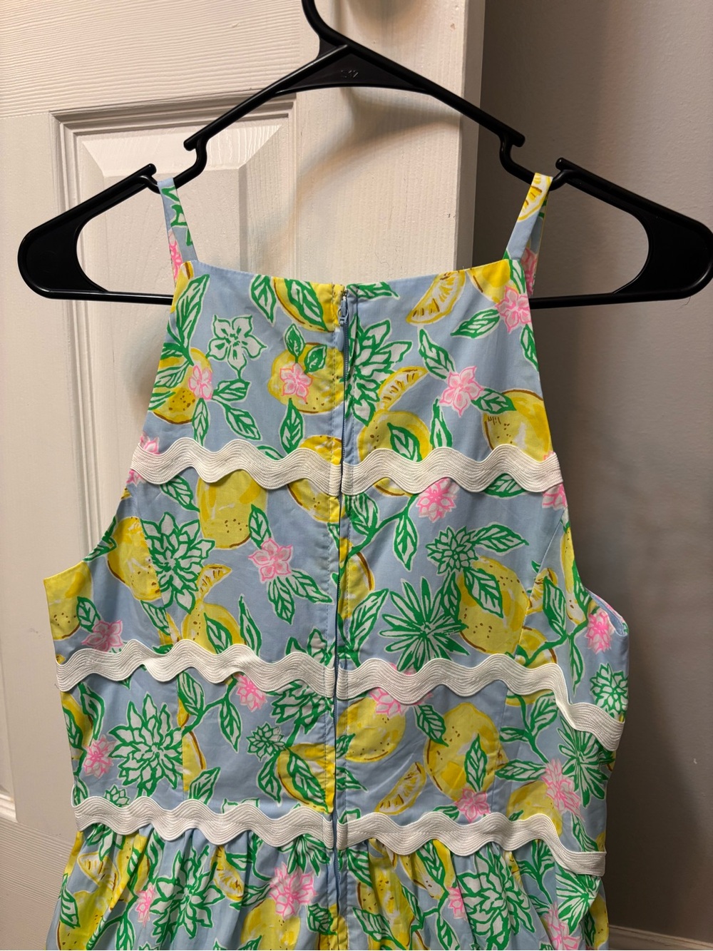 Lilly Pulitzer Blue Lemon Print Tiered Sundress originally $248. - Picture 7 of 7